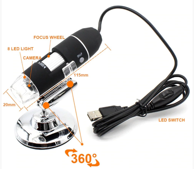 Цифровий USB-диск 1000Х Digital Zoom Microscope